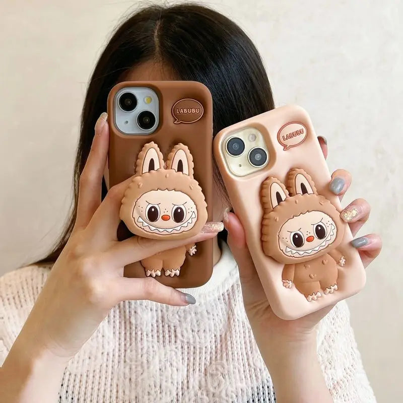 Cute 3D Labubu Cute Phone Case For iPhone 16 15 14