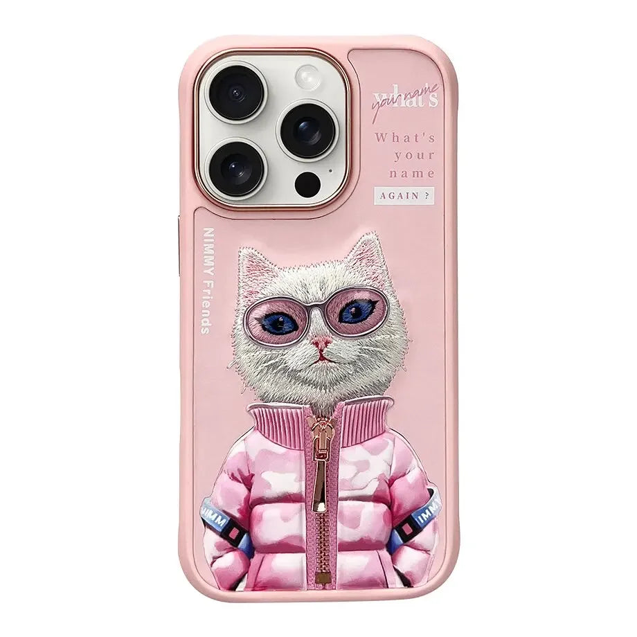Super 3D cute Animal Case For Iphone 16 15 14