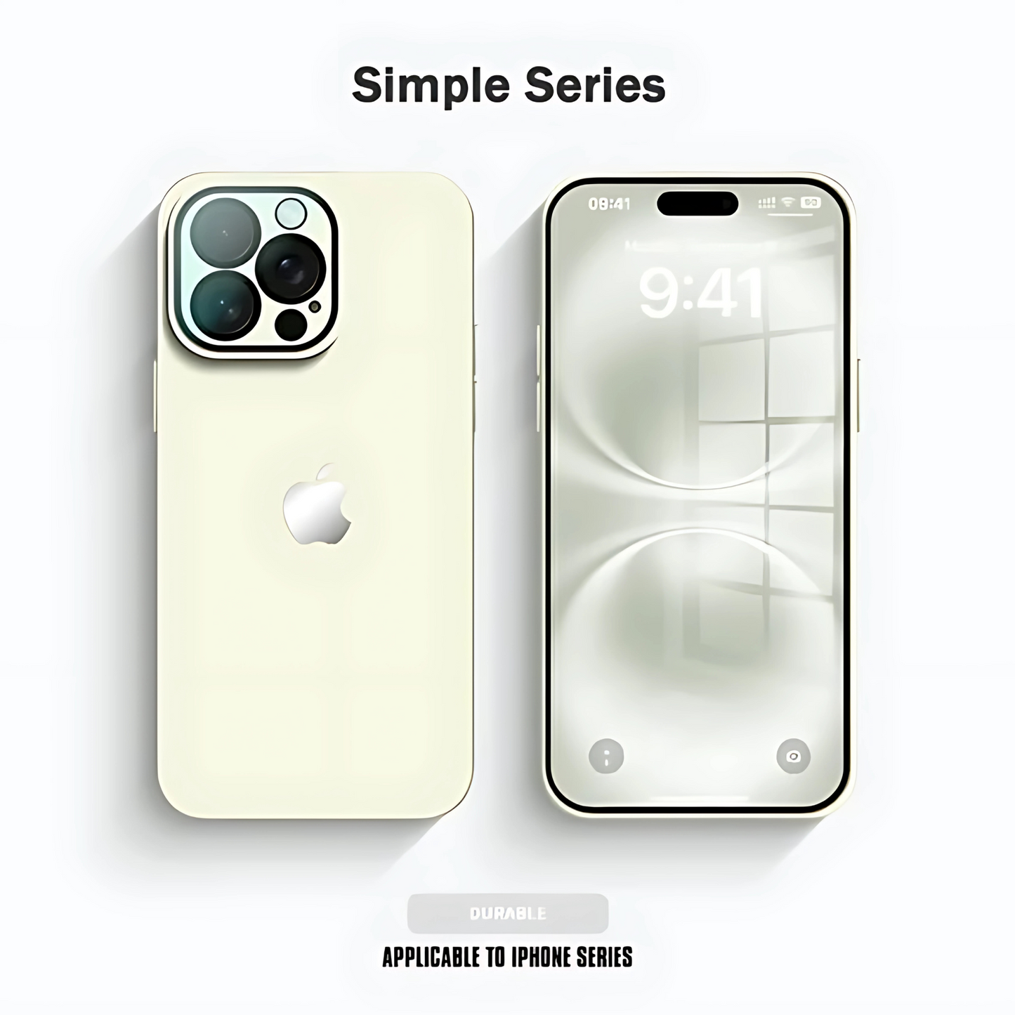 Luxury Frosted Case with Lens Tempered Glass Protection For iPhone 16 / 15 / 14