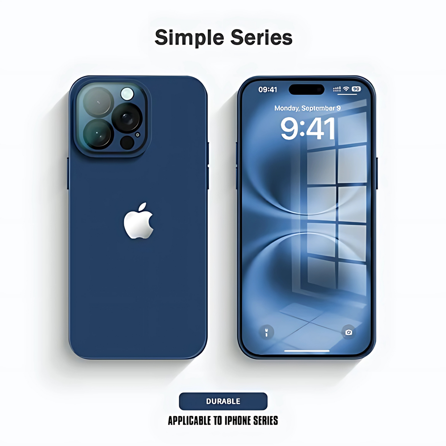 Luxury Frosted Case with Lens Tempered Glass Protection For iPhone 16 / 15 / 14