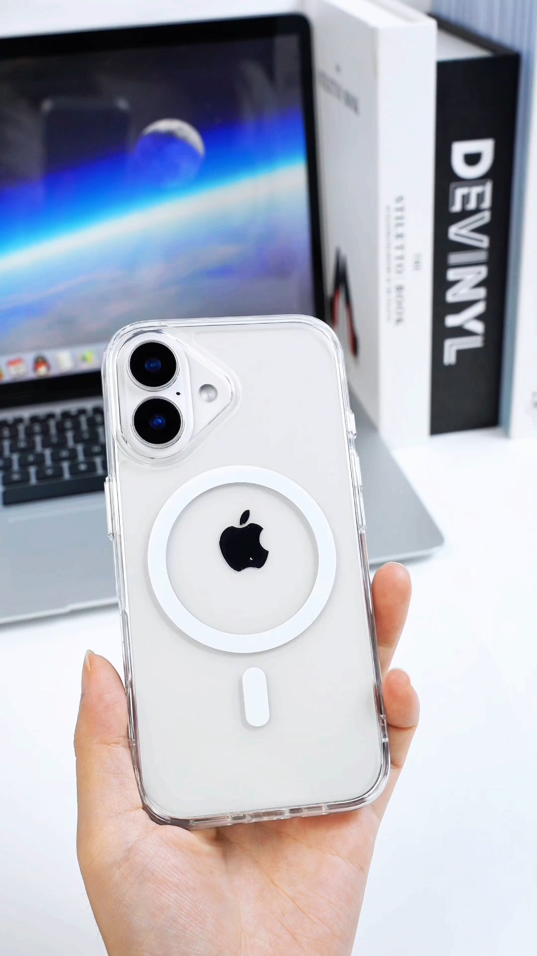 LUXURY CLEAR MAGSAFE WIRELESS CASE FOR IPHONE 16 15 14 13