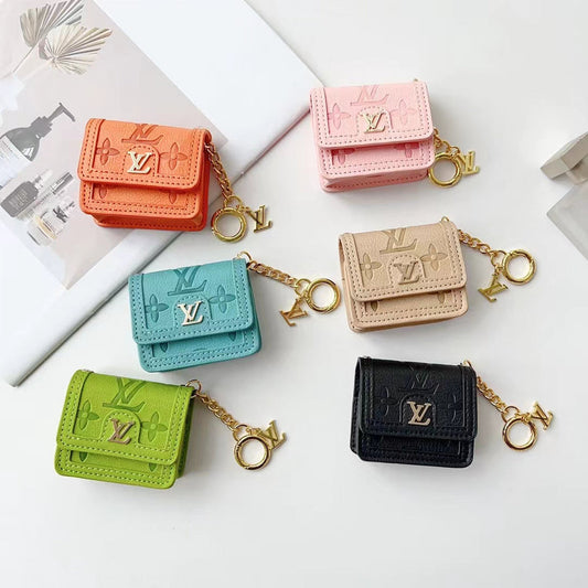 Monogrammed AirPods Case Cover with Keychain
