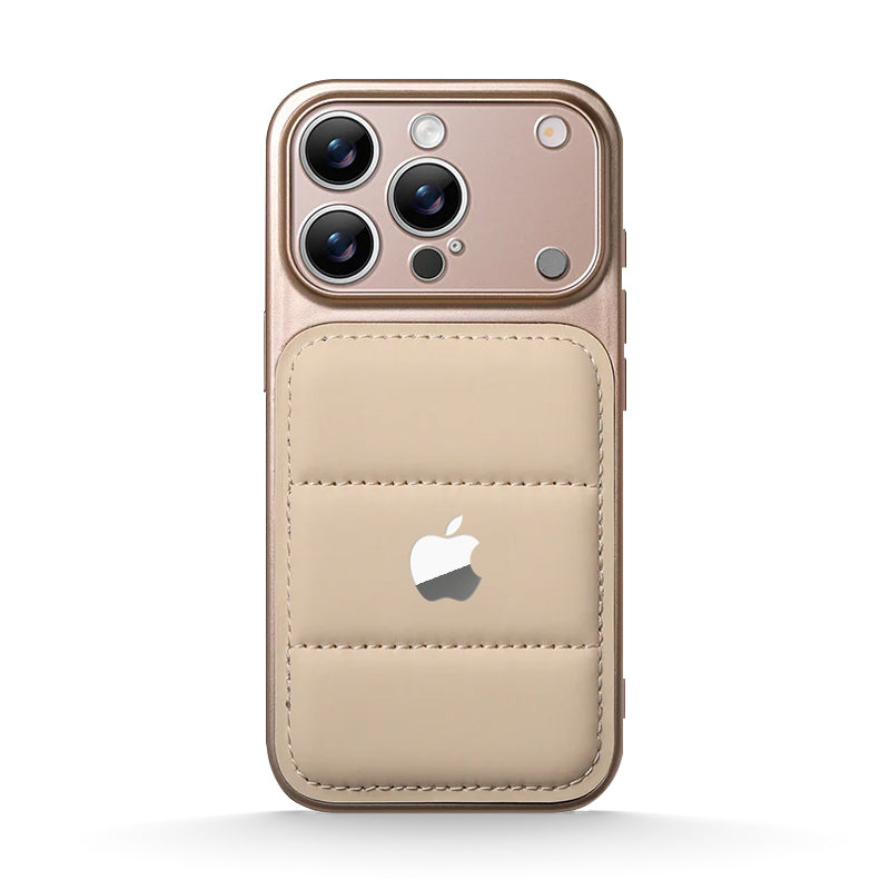 Premium Puffer Leather Case for iPhone 13-18 Pro & Pro Max