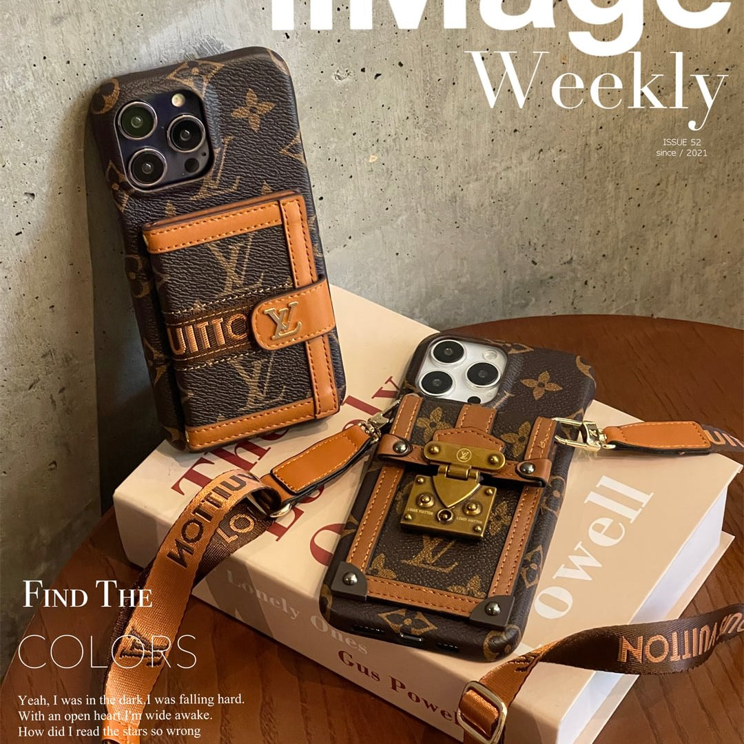 Canvas Leather Wallet Card Holder Crossbody iPhone Case theroxymob