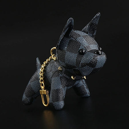 Louis Vuitton Dog Ornament Cute Genuine Leather Key Chain