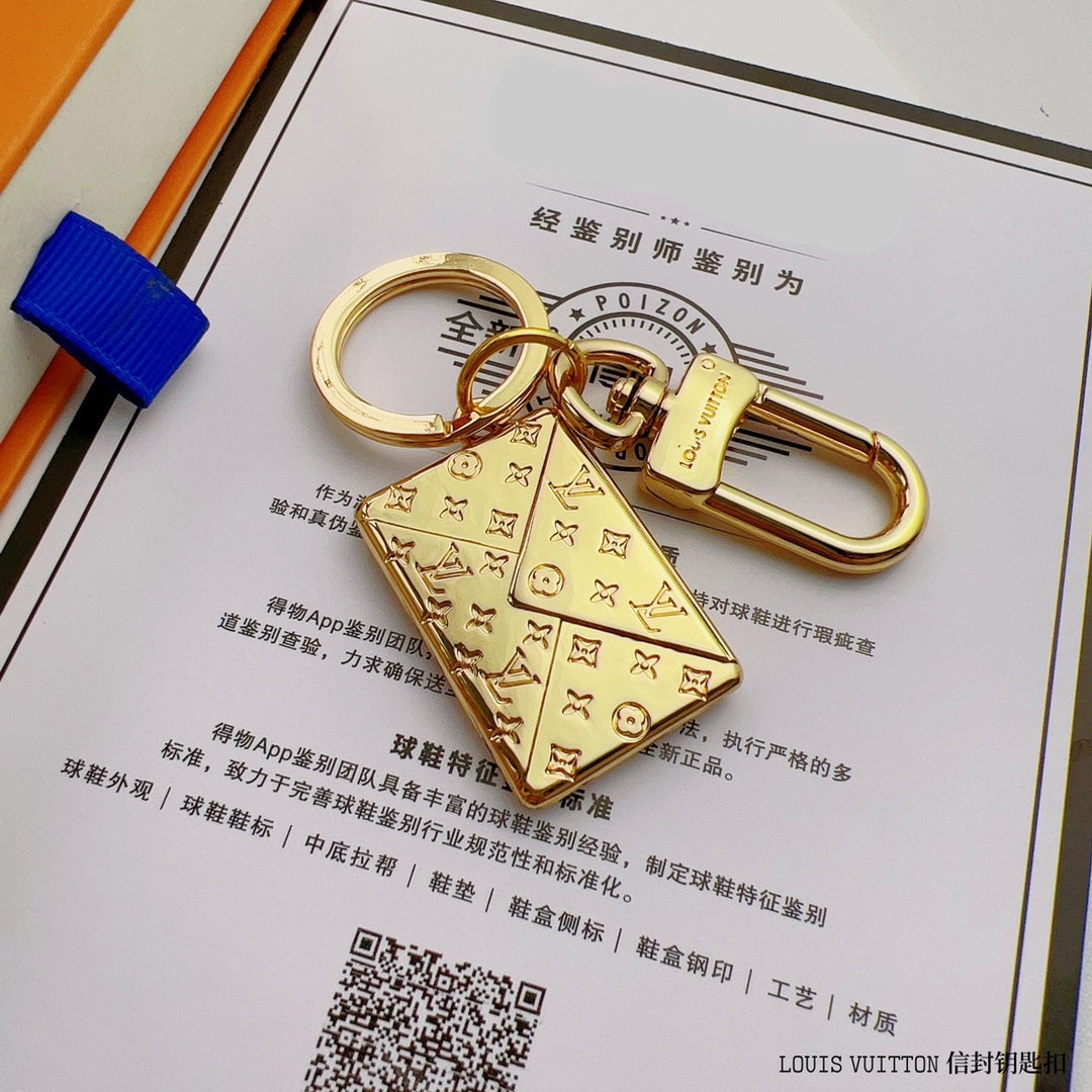 Louis Vuitton Key Chain Gold Envelope