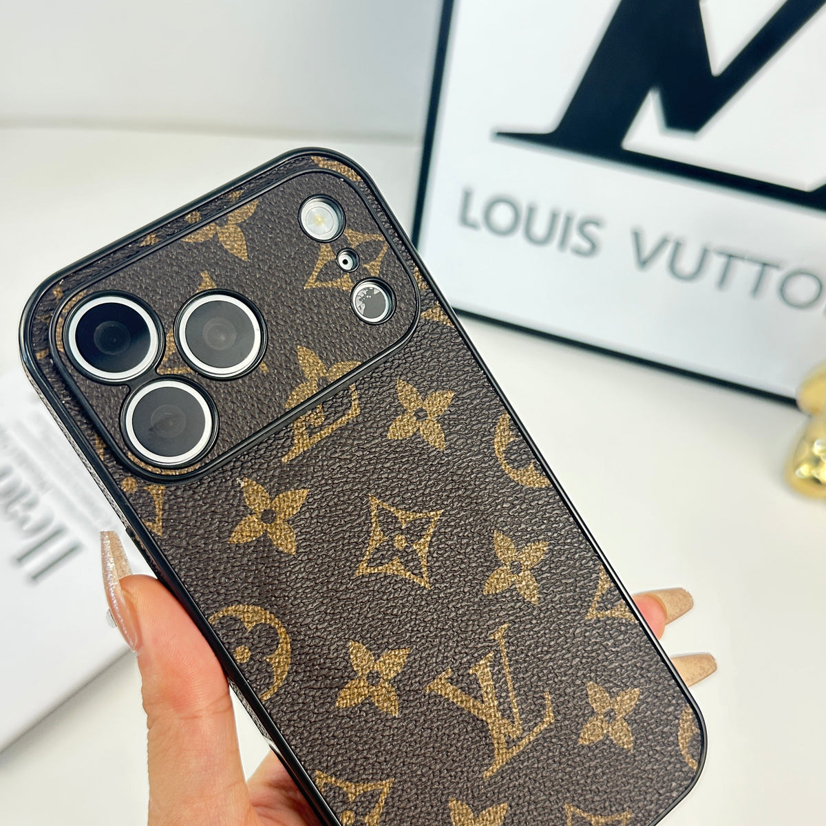 Premium Monogram Magnetic Phone Case with Magsafe for iPhone 12-18 Pro & Pro Max