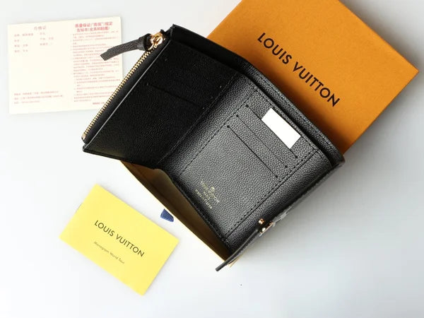 Luxury Louis Vuitton Wallet Black Monogram Card Holder