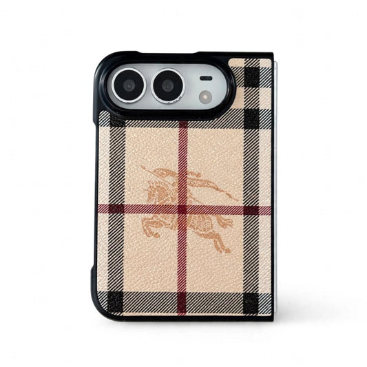 Luxury BRBR Classic Leather Monogram Case for iPhone Duo