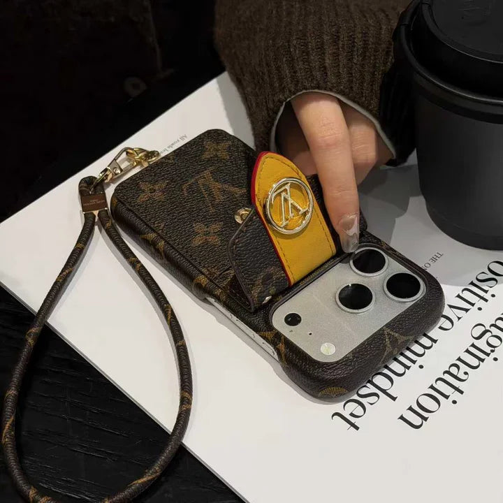 Luxury Leather Wallet Card Holder Phone Case For iPhone 12-17 Series