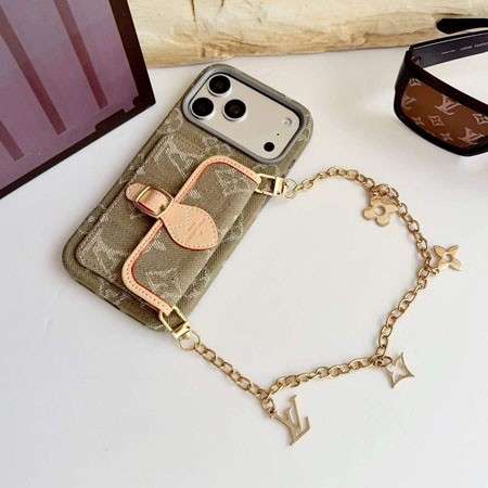 LV Monogram Luxury Case With Chain for iPhone 12-18 Pro & Pro Max