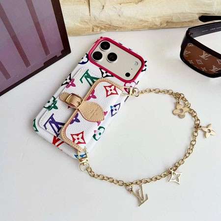 LV Monogram Luxury Case With Chain for iPhone 12-18 Pro & Pro Max