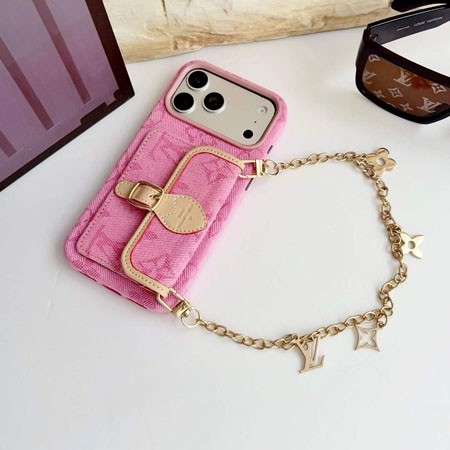 LV Monogram Luxury Case With Chain for iPhone 12-18 Pro & Pro Max