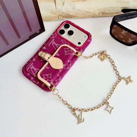 LV Monogram Luxury Case With Chain for iPhone 12-18 Pro & Pro Max