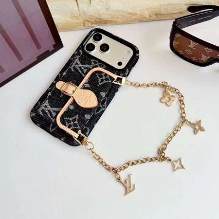 LV Monogram Luxury Case With Chain for iPhone 12-18 Pro & Pro Max