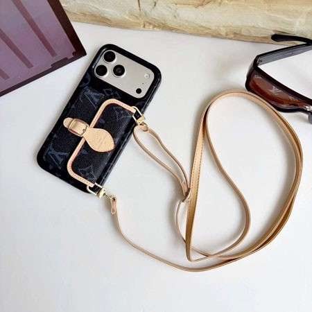 Luxury LV Monogram Case With Strap for iPhone 12-18 Pro & Pro Max