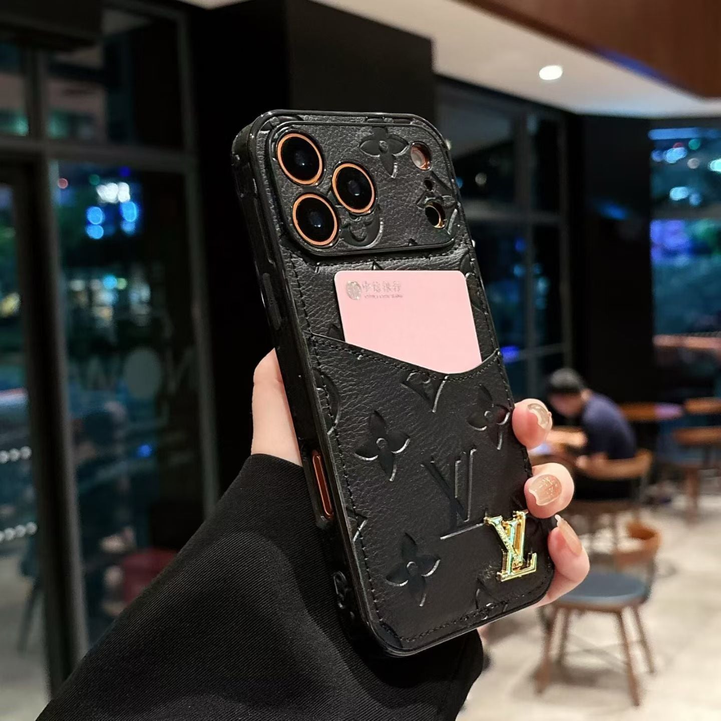 Distressed Heritage Leather Cover with Card Holder For iPhone 12-17