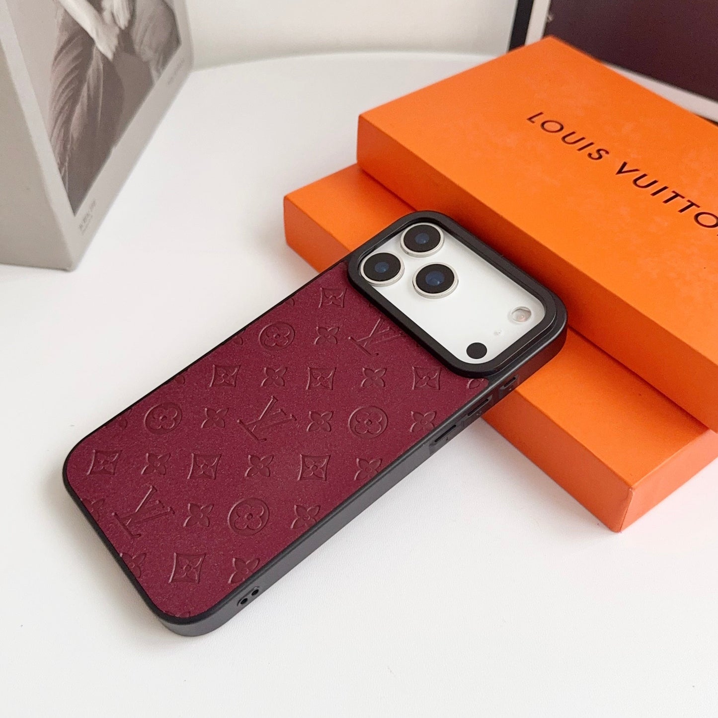 Lux LV Leather Phone Case For iPhone 17 / 16 / 15 / 14