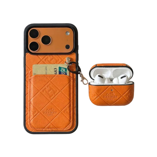 HRM Quilted Leather Case with Matching AirPods Case
