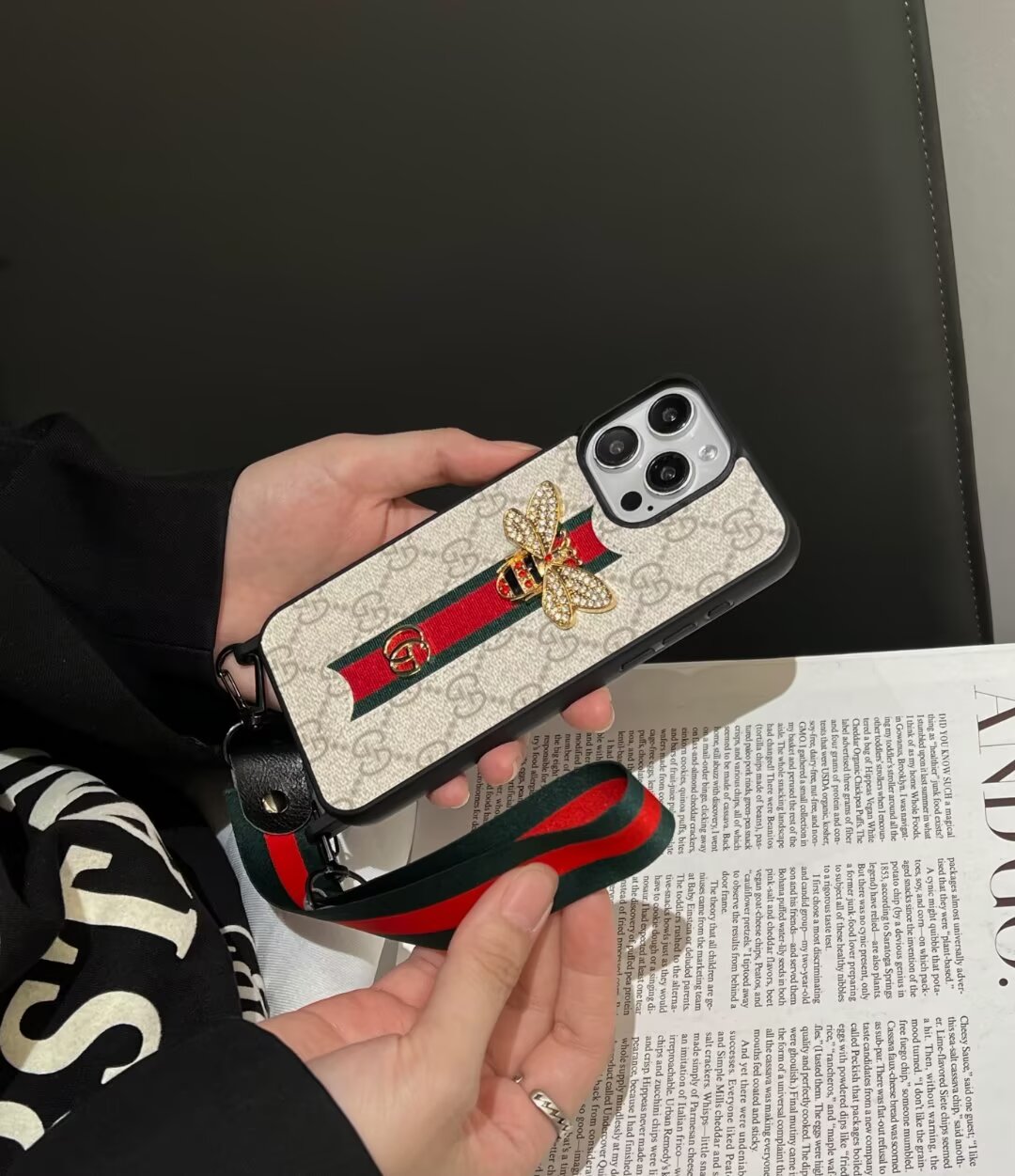 3D CASE FOR IPHONE WITH A MAIN CORD AND RUBAN Roxy New 2