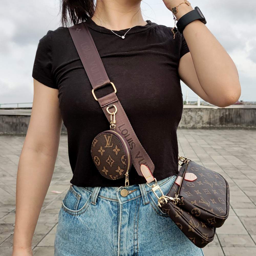 Louis Vuitton Luxury Bag with Detachable Strap-3 in 1
