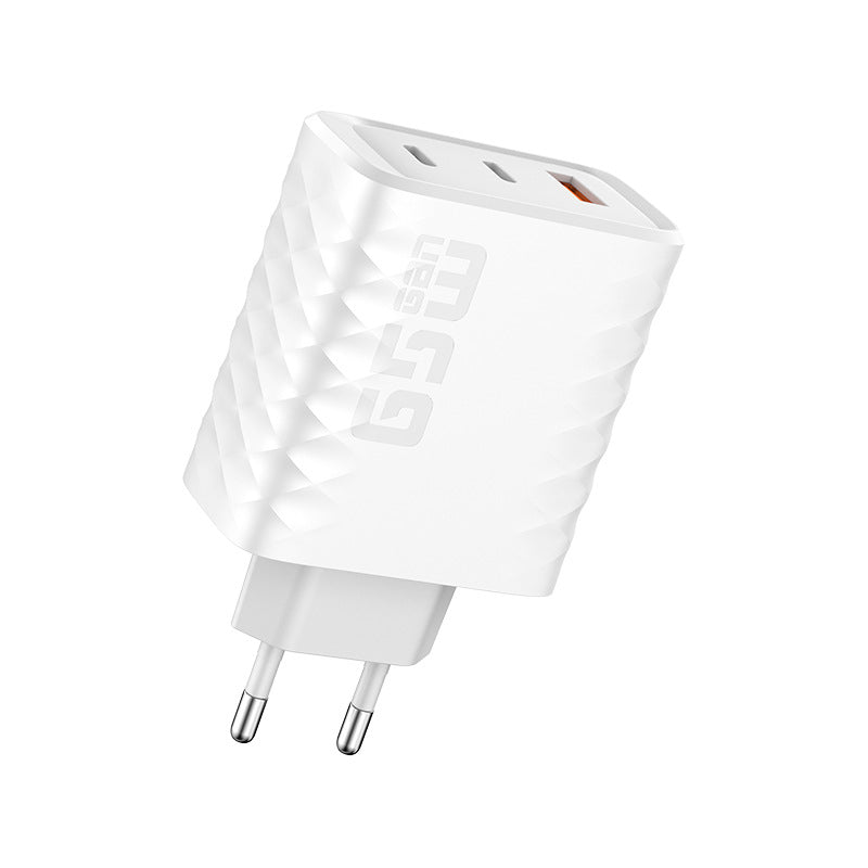 65W GaN Super Fast Charger - 3-Port Mini Power Brick