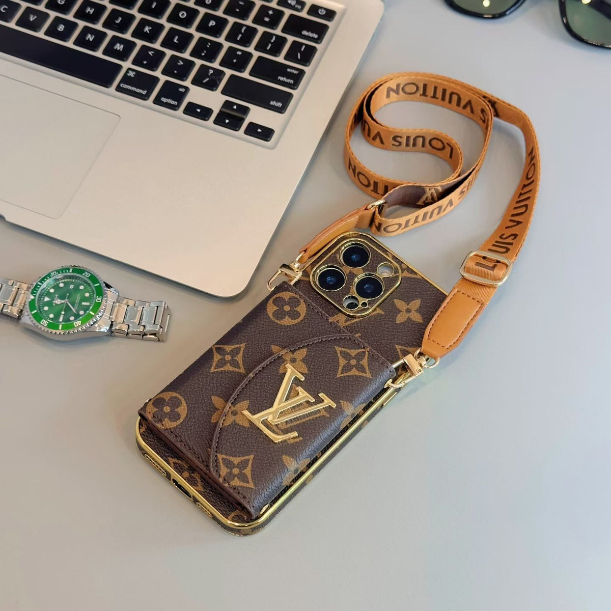 Luxury Crossbody Wallet Phone Case for iPhone 13-18 Pro & Pro Max