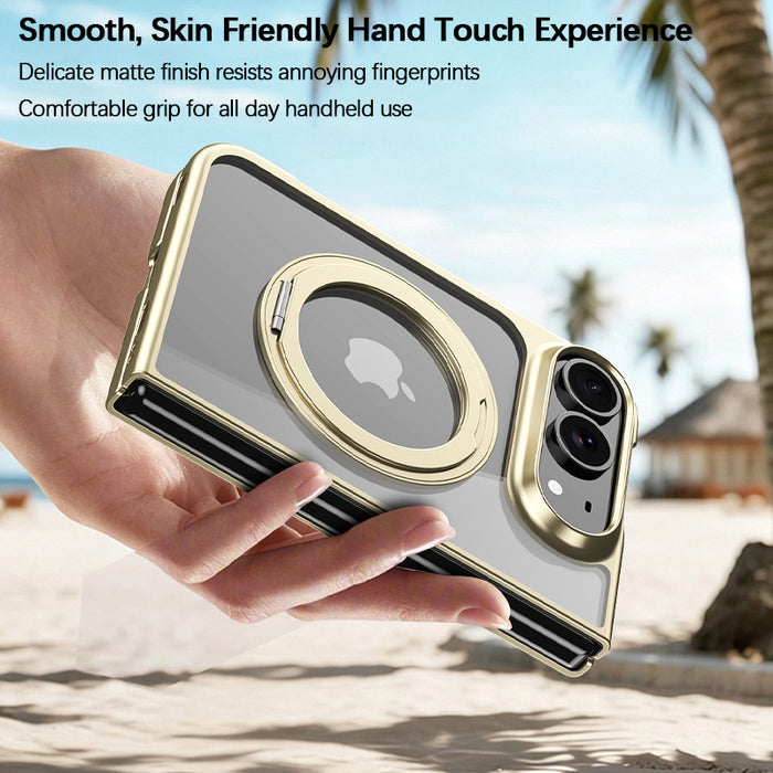 iPhone Duo Transparent Electroplated Magsafe Stand Case