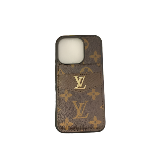 LUXURY MONOGRAM GENUINE LEATHER IPHONE CASE FLIP WALLET Roxy New 2
