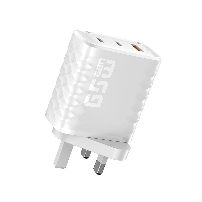 65W GaN Super Fast Charger - 3-Port Mini Power Brick