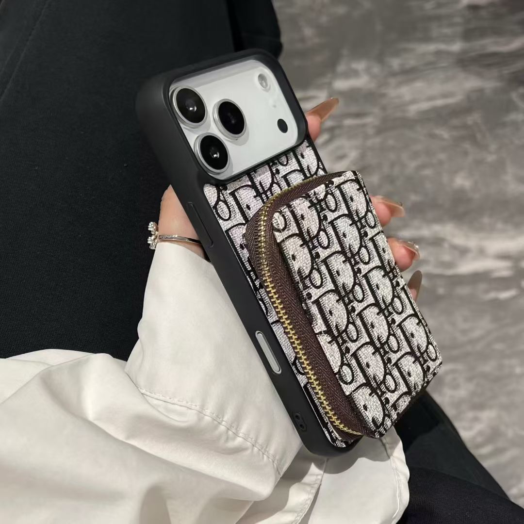 Dior Luxury iPhone Case Card Slot For iPhone 17 / 16 / 15 / 14