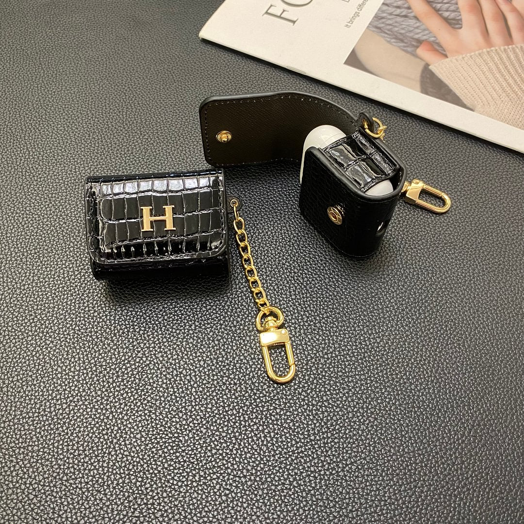 Luxury Genuine Leather Apple AirPods Protective Leather Case