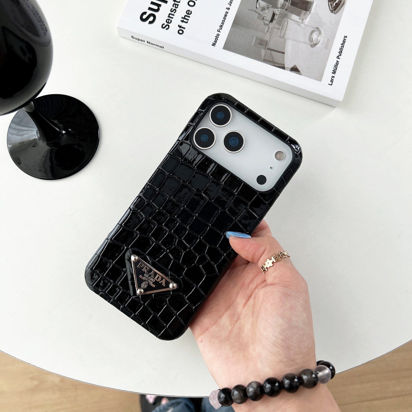 Elegant Prada Apple iPhone Case For iPhone 17 / 16 / 15 / 14