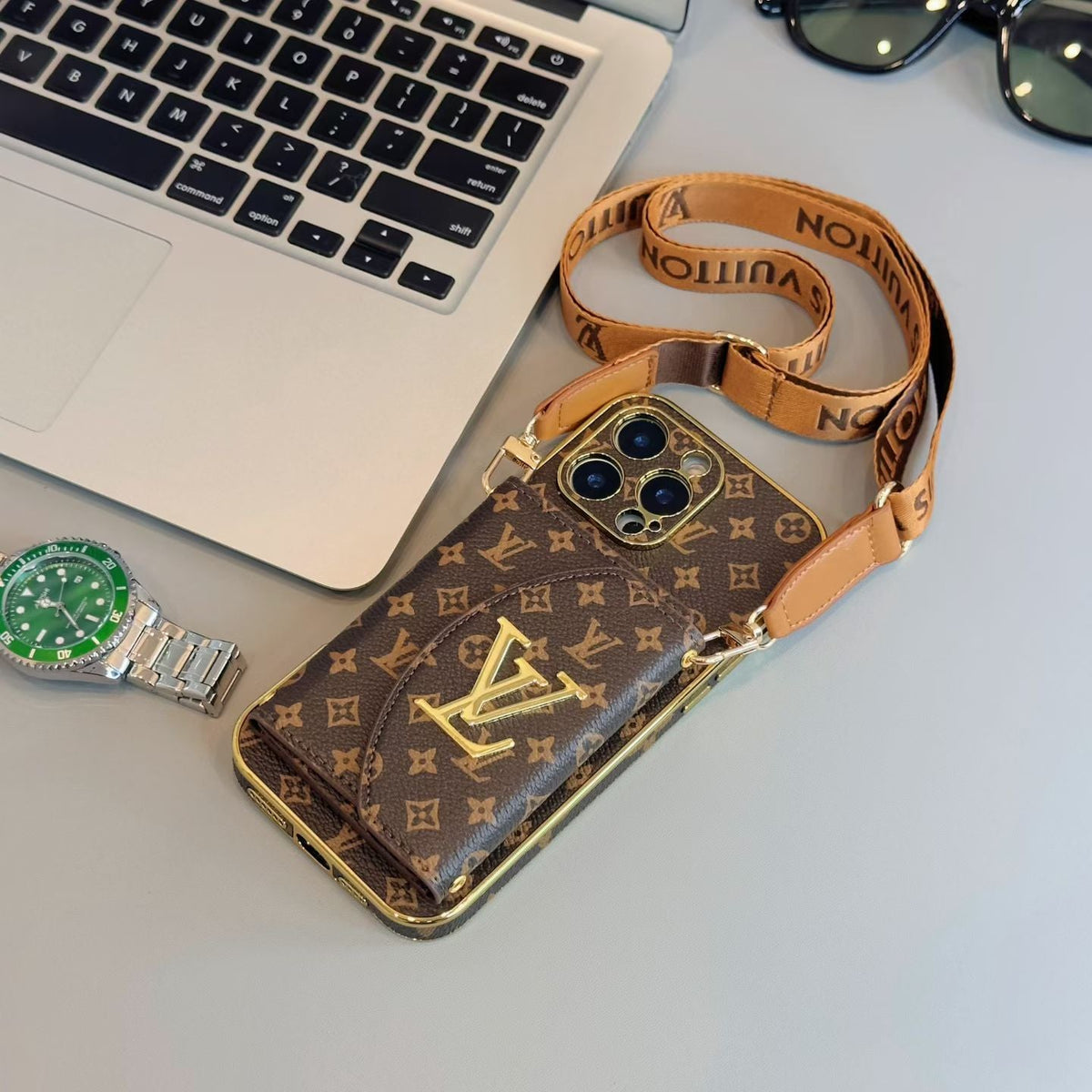 Luxury Crossbody Wallet Phone Case for iPhone 13-18 Pro & Pro Max