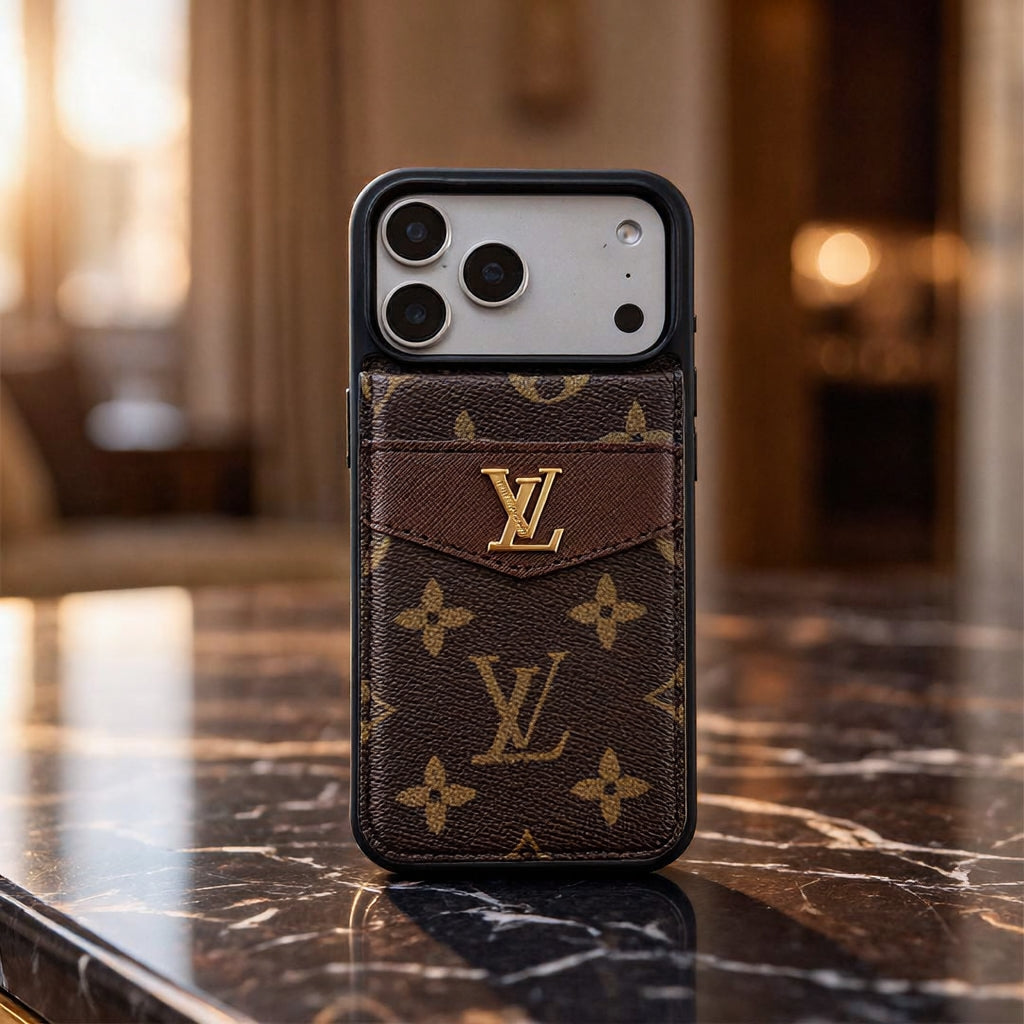 Louis Vuitton Card Holder Case For iPhone 12-18 Pro & Pro Max