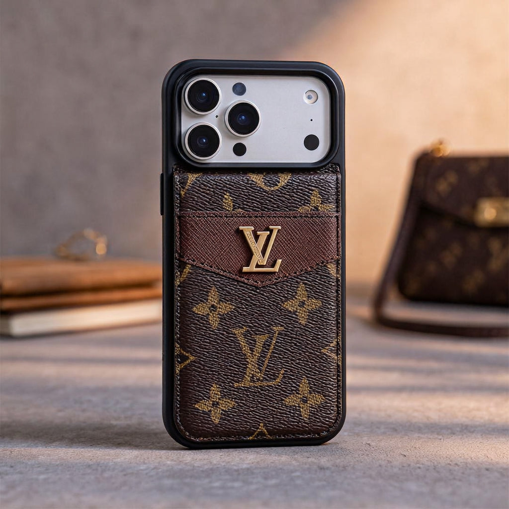 Louis Vuitton Card Holder Case For iPhone 12-18 Pro & Pro Max