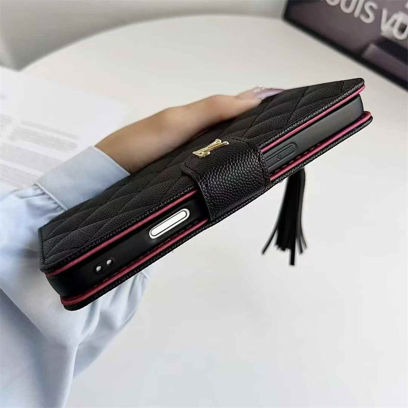 Premium Louis Vuitton Leather Wallet Leather Crossbody Bag Apple iPhone Case