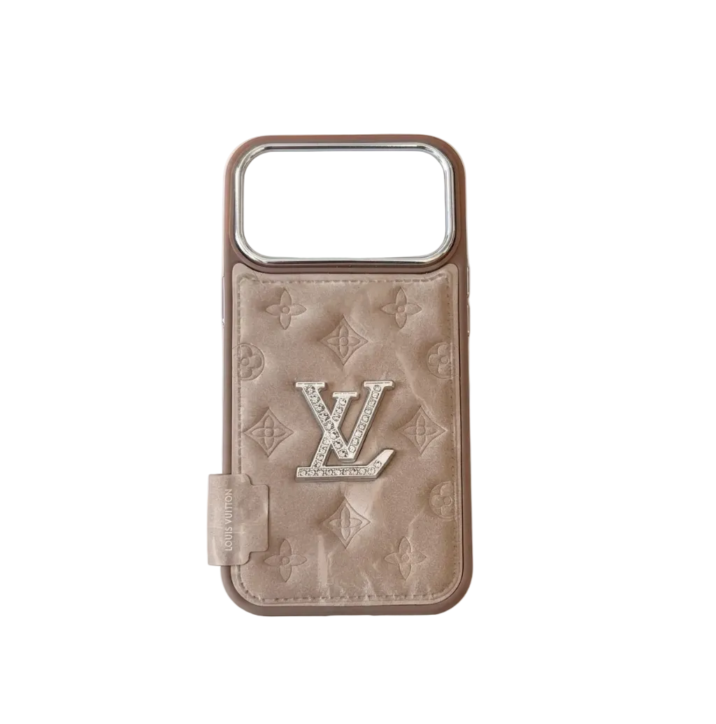 Premium Monogram Embossed Orange – Crystal Logo Edition