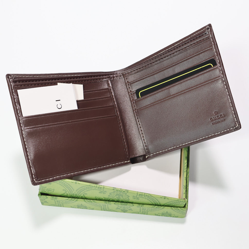 Elegance GUCCI Leather Wallet Canvas