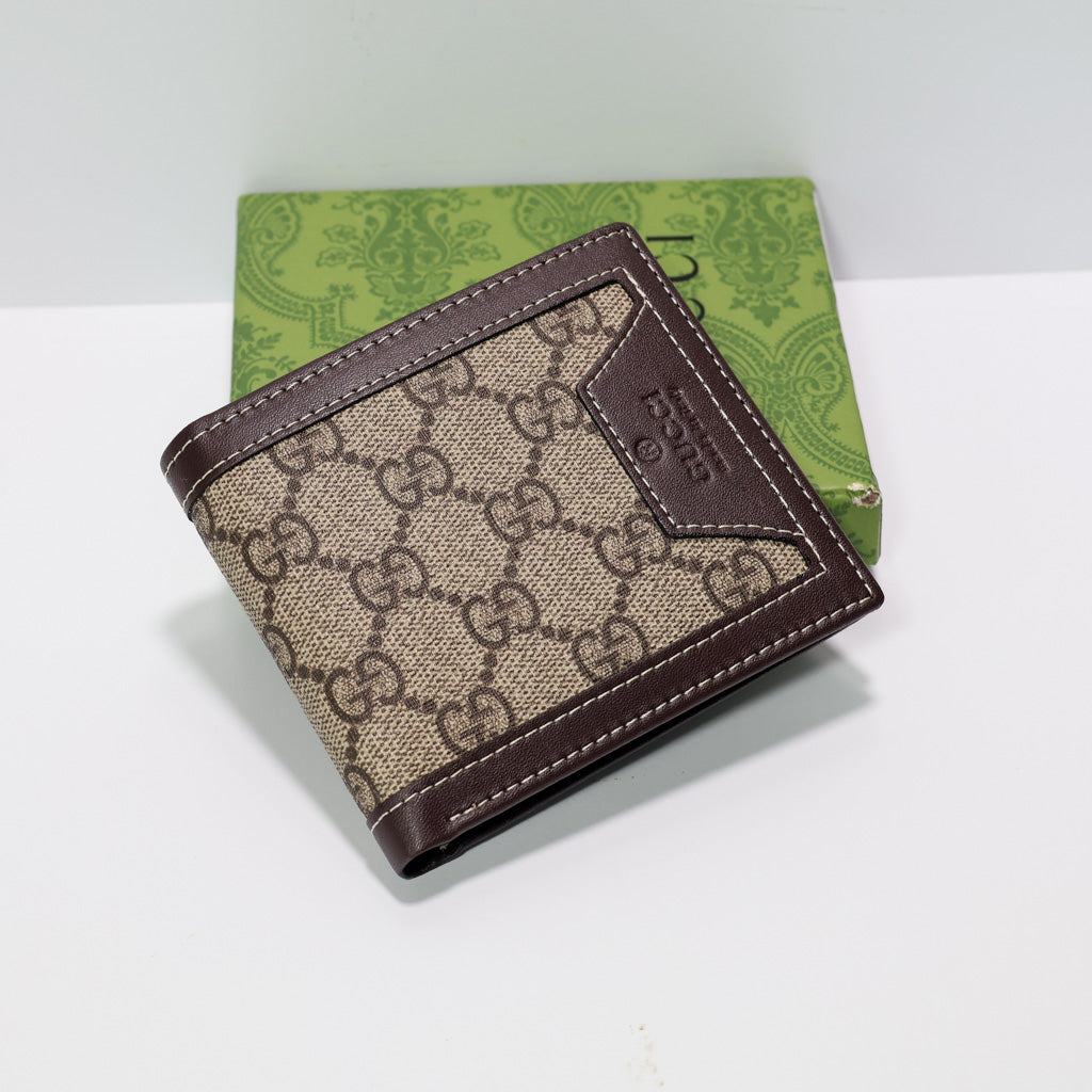 Elegance GUCCI Leather Wallet Canvas