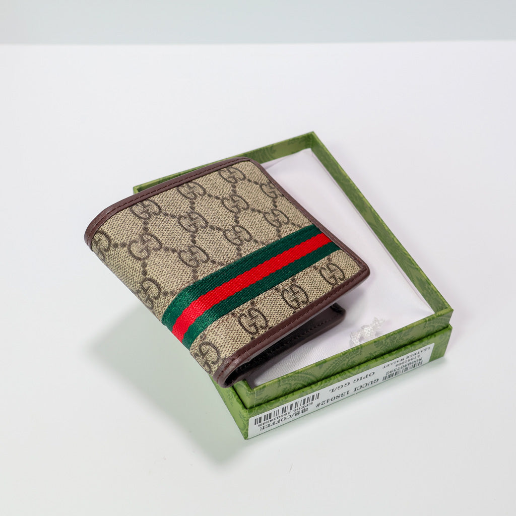 Luxury Bi Fold Web Stripe Wallet