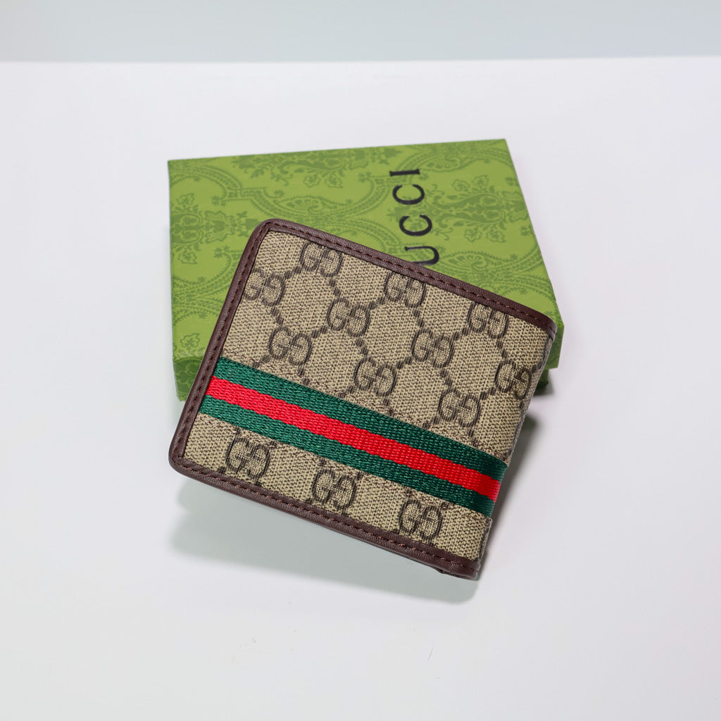 Luxury Bi Fold Web Stripe Wallet