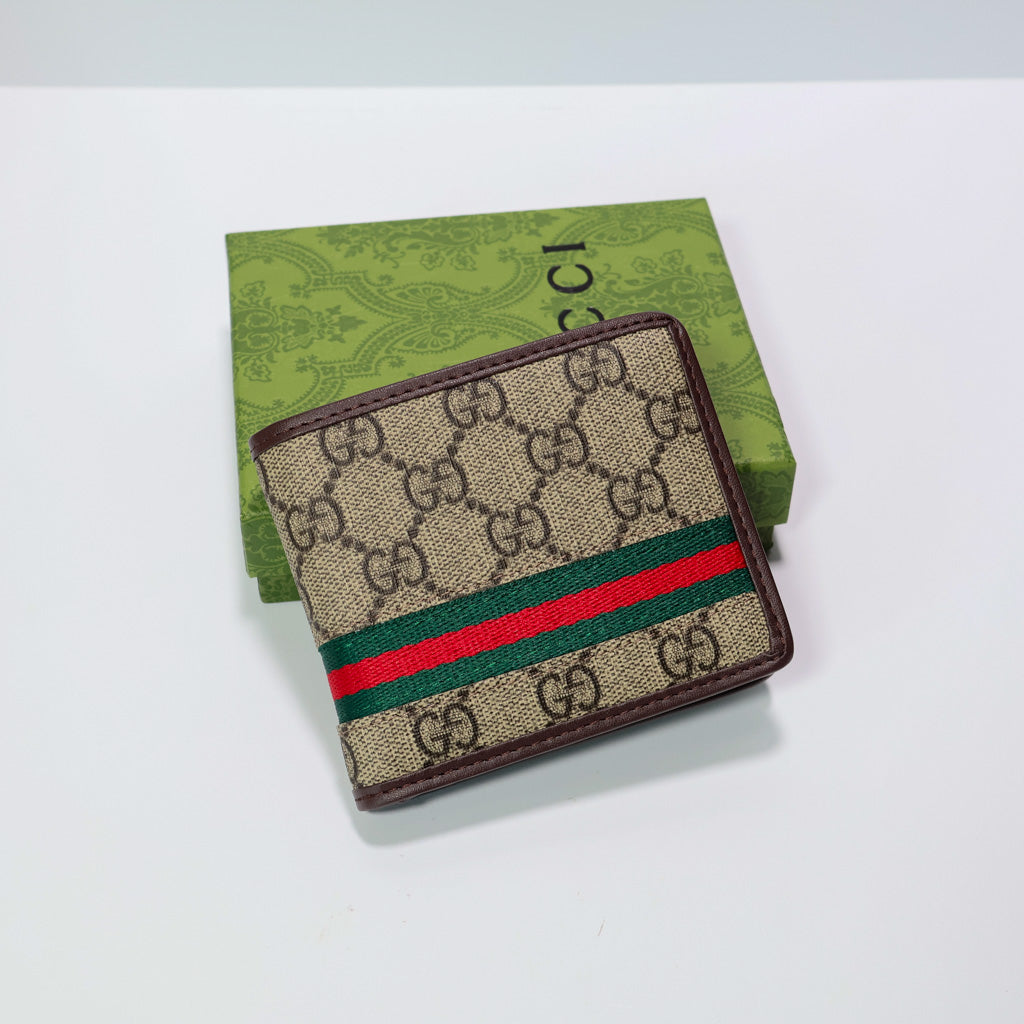 Luxury Bi Fold Web Stripe Wallet