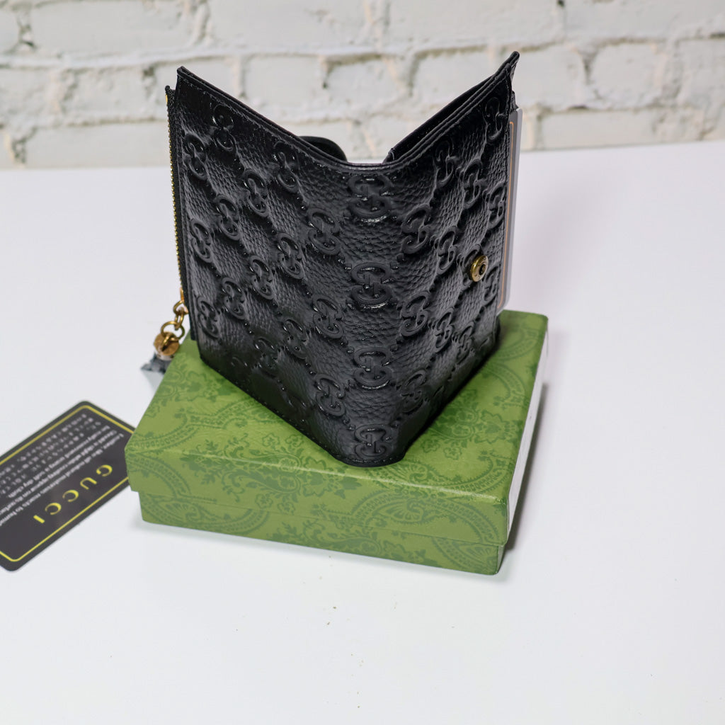 Mens Gucci Wallet Black Genuine Leather