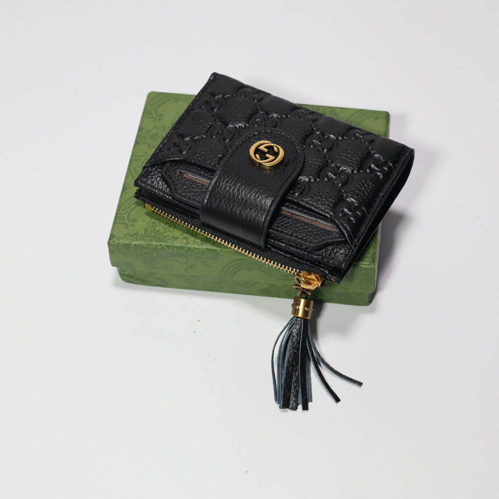 Mens Gucci Wallet Black Genuine Leather