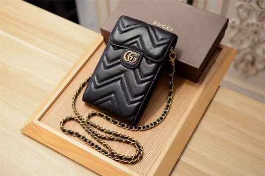 Elegant GG genuine leather crossbody bag