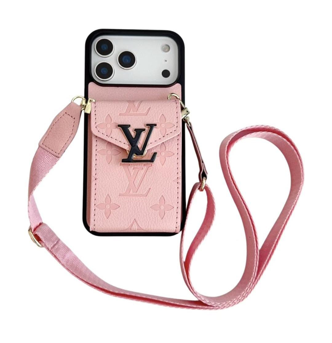 LV Luxury Phone Case with Card Holder For iPhone 17/ 16/ 15/ 14