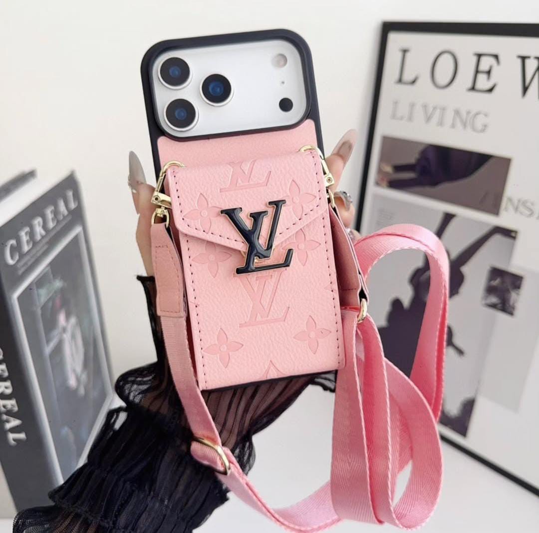 LV Luxury Phone Case with Card Holder For iPhone 17/ 16/ 15/ 14