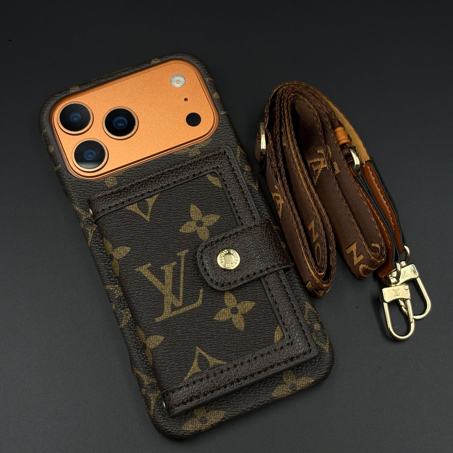 Leather Card Holder Phone Case For iPhone 12-17
