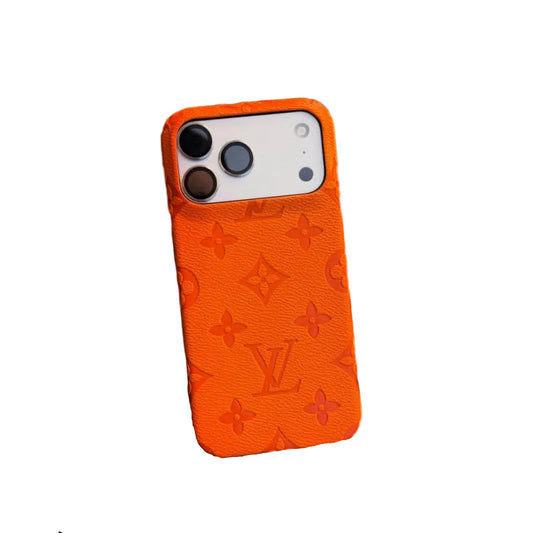 Luxury Embossed Monogram Protective Case for iPhone 12-17